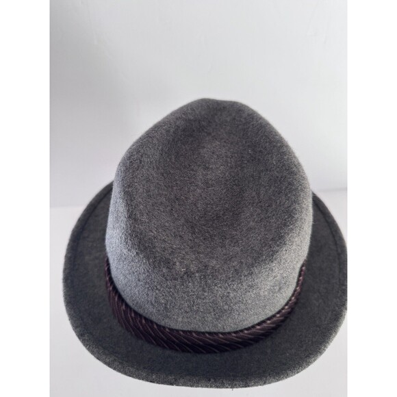 Goorin Bros. 100% Wool Fedora Hat Size Medium Grey Classic Designer - Picture 5 of 8